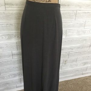 Charcoal gray knit long skirt